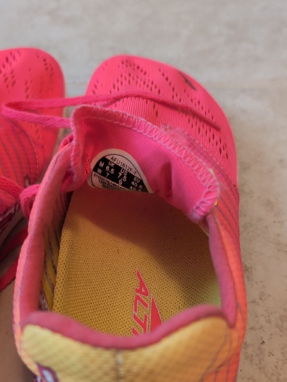 Altra Women's Hot Pink Athletic Running Shoes with White Accent - Picture 5 of 6